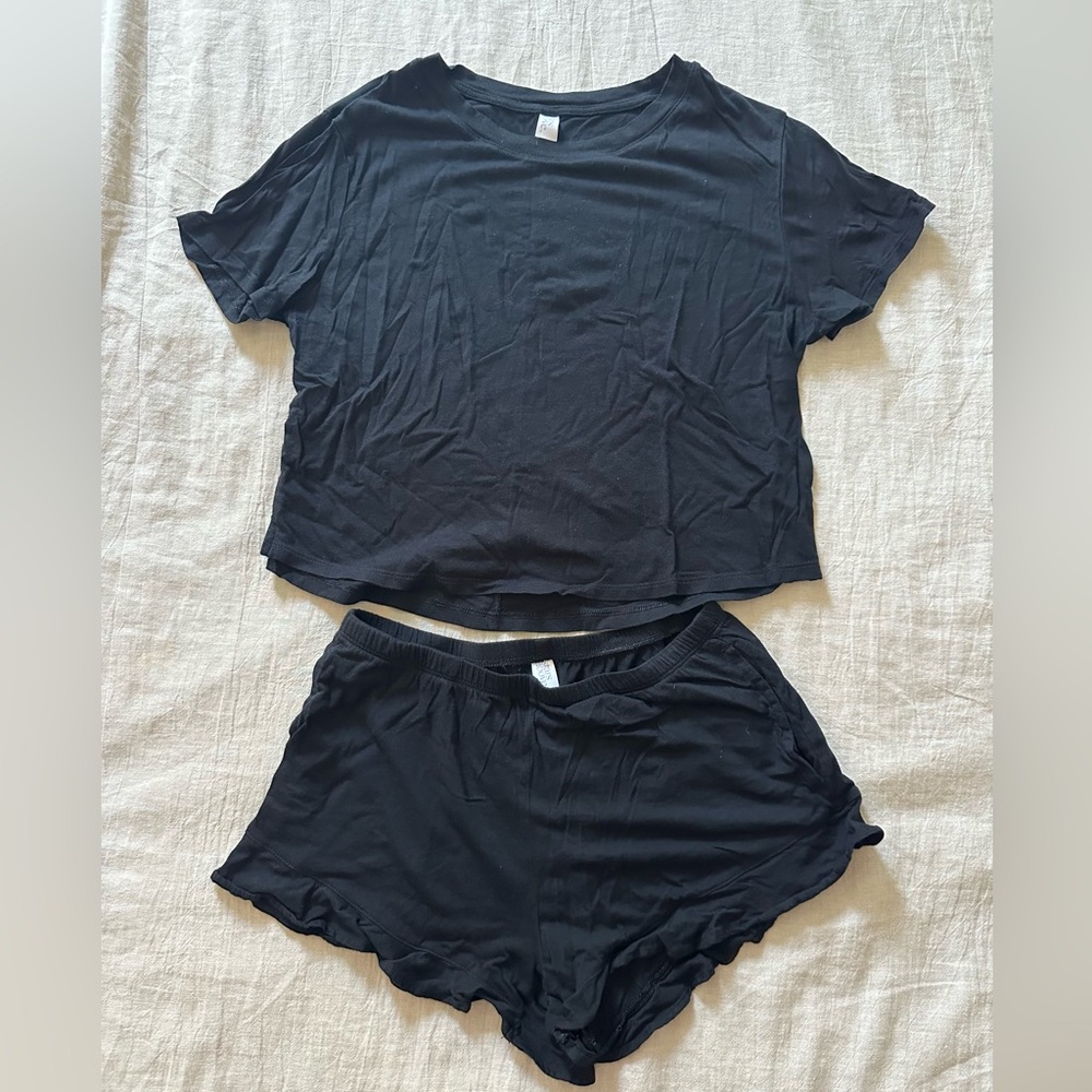Stars Above Black Pajama Set